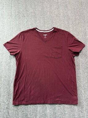 Goodfellow & Co Men's Burgundy V-Neck Pocket Tee Size XL